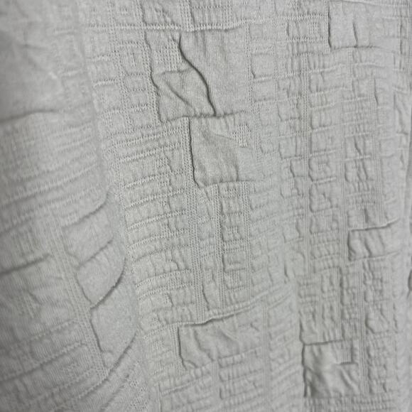 Habitat Jacket Womens XL Cream Textured Pucker  Collared Snap Buttons Pockets - Picture 7 of 13